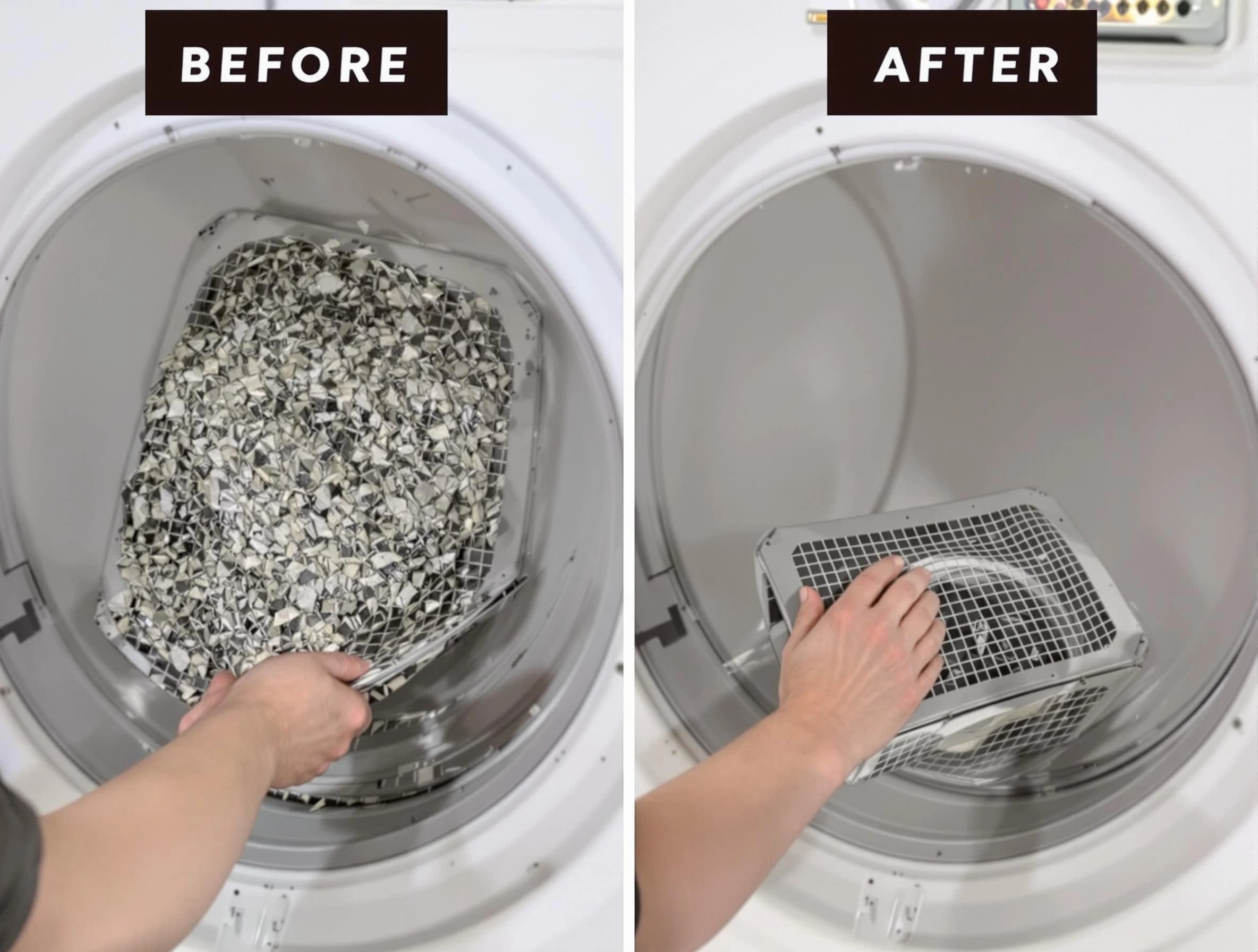 Professional lint trap cleaning by Noble Dryer Vent Cleaning in Noble
