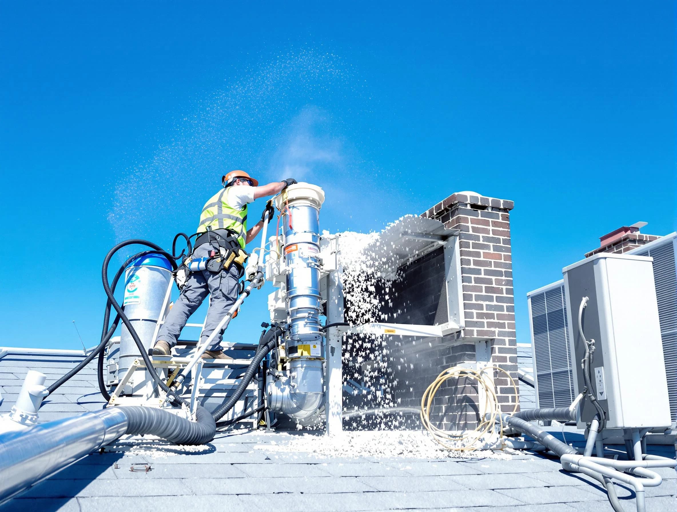 Expert roof dryer vent cleaning by Noble Dryer Vent Cleaning in Noble