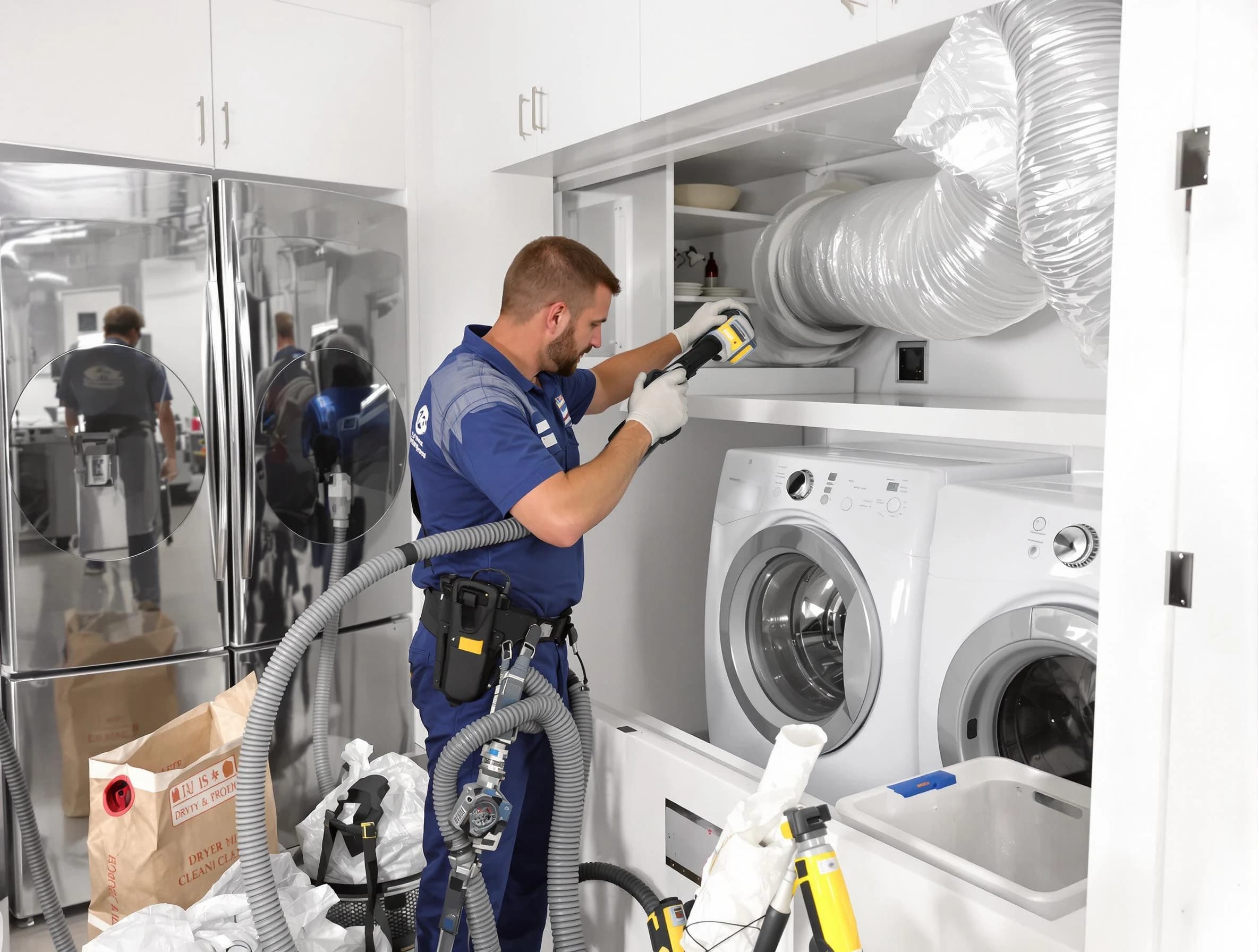 Professional duct cleaning by Noble Dryer Vent Cleaning in Noble