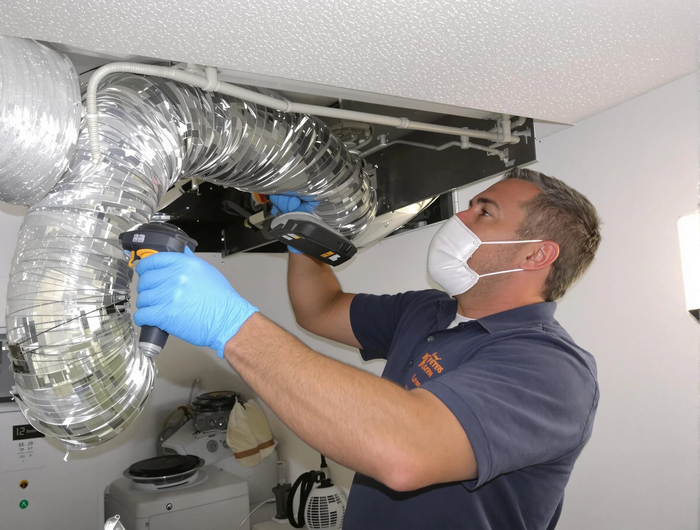 Noble Dryer Vent Cleaning professional performing thorough residential dryer vent cleaning in Noble