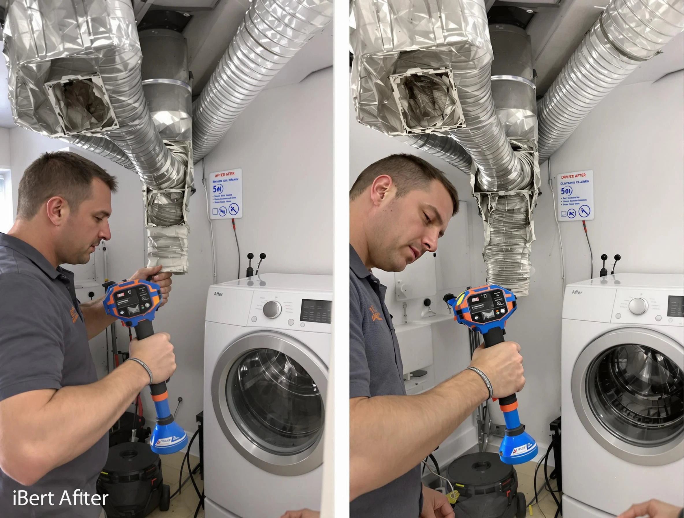 Professional clogged vent cleaning by Noble Dryer Vent Cleaning in Noble