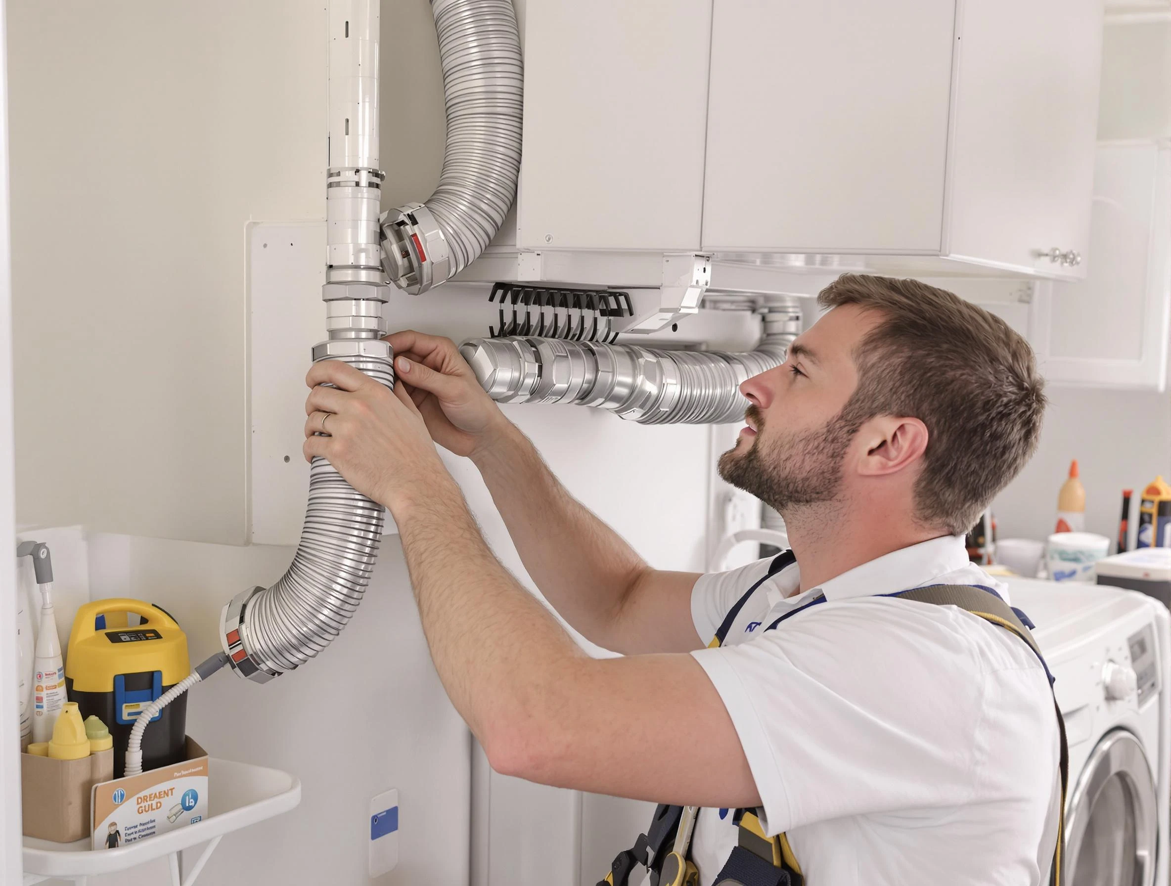 Professional dryer vent repair and installation by Noble Dryer Vent Cleaning in Noble